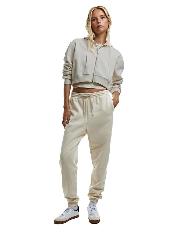 Image of Besick Premium Cotton Cropped Zip Up Relaxed Fit Hooded Jacket for Women