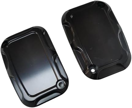 Front Rear Brake Reservoir Master Cylinder Cover, Motorcycle Brake Master Clutch Cylinder Covers, 2008-2017 Compatible with Harley FLH FLHX FLHX Road King, Black