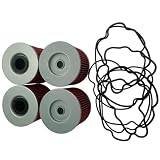 Four Motorcycle Oil Filters Compatible with GS450 80-88 GS500 88-10 GS550 77-86 GSX550 83-87 GR650 83-85 GS650 81-84 XN85 83-86 GS GR