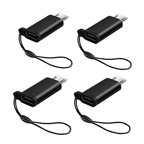 USB C to Micro USB Adapter, 4 Pieces USB Type C Female to Micro Male Adapter for Samsung Galaxy S7 S7Edge S5 S4 Huawei P Smart P10 Lite P9
