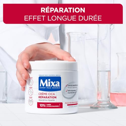 Crème usages Visage Corps Mains Peau Sèche Et Sensible Expert Cica Mixa Le Pot De 400ml - vue 3