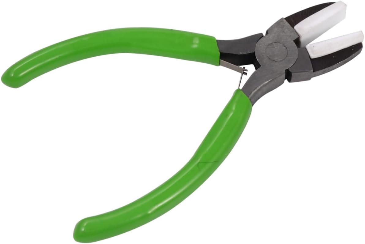 1 Set 2Pcs Manual Pliers with Plastic Handle for Jewelry Making DIY Crafts and Accessories Durable Design for Easy Use and Storage Green