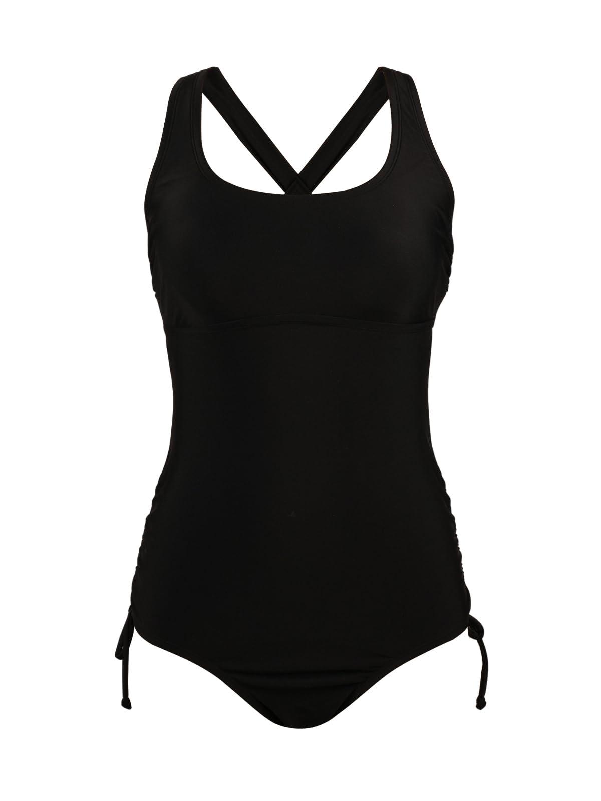 CUPSHE Damen Schwangerschafts Badeanzug U Ausschnitt Lace Up Raffung Verstellbarer Kordelzug Einteilige Umstandsbademode Swimsuit