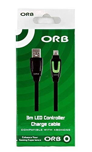 ORB 3m LED Controller Charge and Play Cable compatible with XBOX ONE