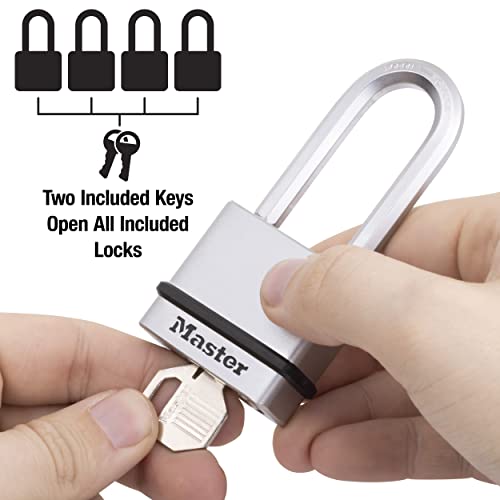 Master Lock M530Xqlh Magnum Solid Steel Keyed Alike Padlocks, 1-3/4 In. Wide, 4 Pack Keyed-Alike #TOP1