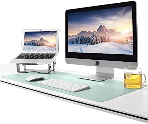 BUBM Desk Mat, Office Desk Pad,PU Leather Desk Blotter (80 x 40 cm) Laptop Desk Mat Waterproof Desk Writing Pad for Office and Home