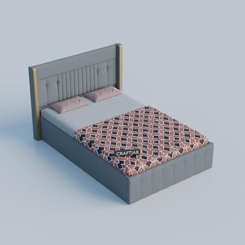 Image of Solid Wood Upholstered Single Bed for Bedroom with Storage | Premium Fabric with Button Tufted Headboard | Wooden Single Cot /Palang for Home | Modern Single Bed | Light Grey