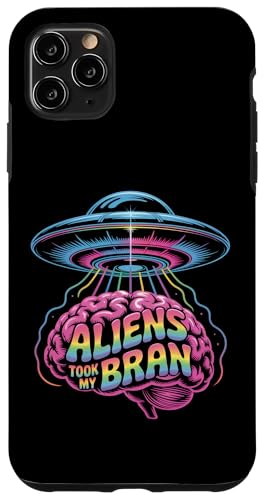 Aliens Took My Brain UFO �U�� ���C���{�[�A�[�g���[�N �X�}�z�P�[�X iPhone 11 Pro Max �p