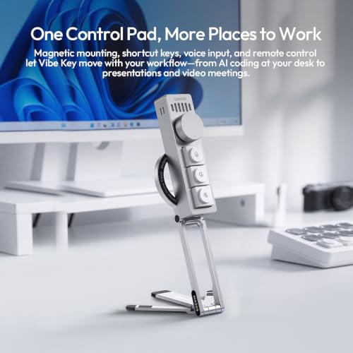 ULANZI AU05 Vibekey Wireless AI Voice Keyboard with Push-to-Talk Mic | 3 Keys and Rotary Knob, Hold-to-Speak Voice-to-Text, Plug-and-Play Dongle, Magnetic RechargeableApp-Customizable for PC Mac - image 8