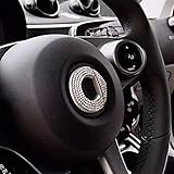 Para Mercedes Para Smart 451 453 Fortwo Forfour accesorios adhesivos de decoración de automóviles flash drill logo calcomanía del volante.