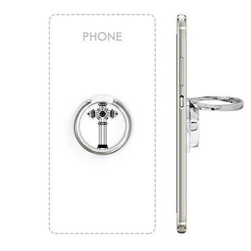 Soporte de anilla de rotación de metal religión cristiana para smartphone negro