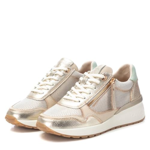 Carmela Para Mujer. 16226802-ORO Zapatillas De Piel 162268 Dorado (36), 3 A 5Cm, 5 A 8Cm, Cordones, Cremallera, Casual - 5