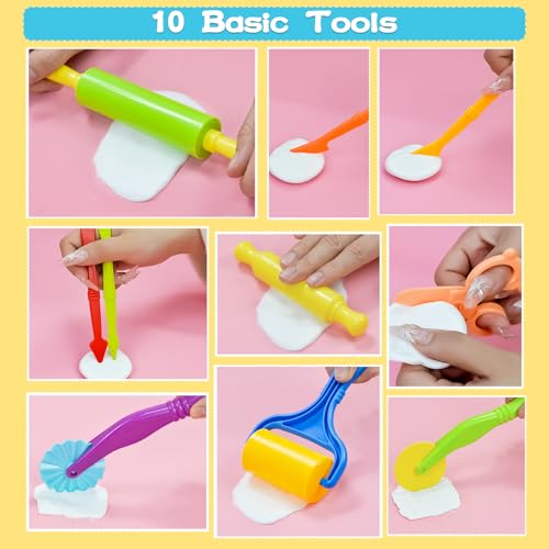 image for LCY WEDSHI Dough Tool Set, 22 Pcs Dough Tools Sets for Kids Ages 4-8, 