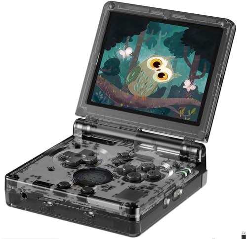 Image of Anbernic RG35XXSP Flip Retro Handheld Game with 3.5 Inch IPS Screen Linux System Built-in 64G TF Card 5532 Games Support 5G WiFi Bluetooth TV Output(Transparent Black)