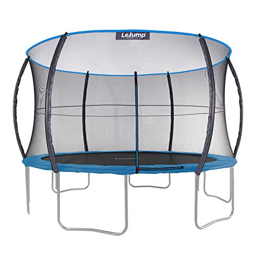 Lejump Pumpkin Trampolines 10ft 12ft for Kids with Safety Pad, Free Ladder, Free Storage Bag, Free Installation Glove (Blue, 10FT)