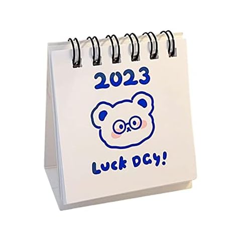 Cartoon Desk Calendar | Cute Flip Calendar for Desk,Bedsides, Countertop, Table Agenda Calendar Accessories for Families, Friends, Relatives for Schedule Recording Shifengzhou Cover