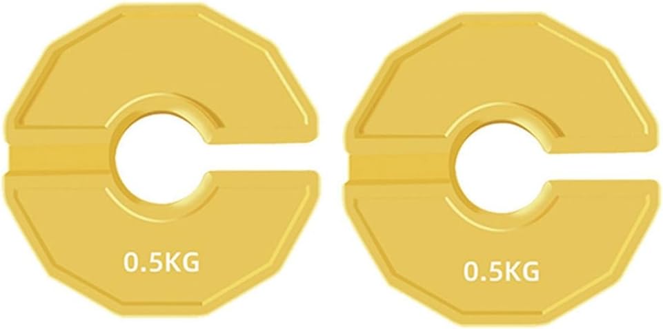 2PCS Gym Micro-Type Plates Dumbbell Fractional Weight Plate Rubber Fractional Weight Plates Plates Add-on Aperture 35mm 0.5KG