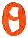 Corciova Light Weight International Orange Solid Colors Infinity Scarf Endless Loop