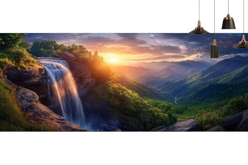 Tableau Strass Diamant Canevas de grand format au design coucher de soleil - 2