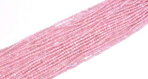 Perles de Quartz Rose AAA micro facettées 3mm pour création de bijoux d'exception