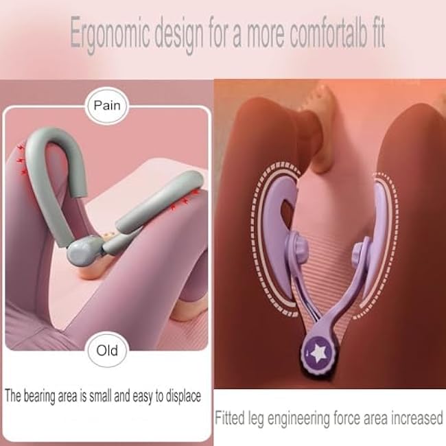Thigh Master Hip Trainer, Kegel Exerciser, Pelvic Floor Trainer for Post Partum Rehabilitation- Inner Thigh Trimmer, Thigh Toner Workouts