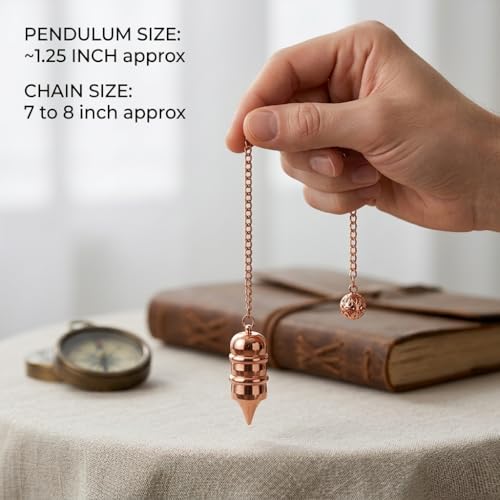 Image of Egyptian Designer Openable Copper Pendulum for Reiki Healing, Dowsing & Chakra Balancing - Dionysus Style Divination & Meditation Tool