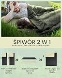 Ohuhu śpiwór outdoorowy, mały rozmiar po spakowaniu, ultralekki (860 g), przenośny, lekki, wodoszczelny, śpiwór z workiem kompresyjnym, na kemping, wędrówki, podróże, czarny