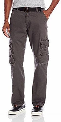 Wrangler Authentics Men's Premium Relaxed Fit Straight Leg Cargo Pant, Anthracite Twill, 36W X 34L
