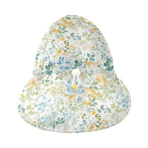 Watercolor Art Floset Light Color Kid Beach Hats Toddler Boy Bucket Hats Baby Girls' Sun Protection Adjustable Traveling Camping3