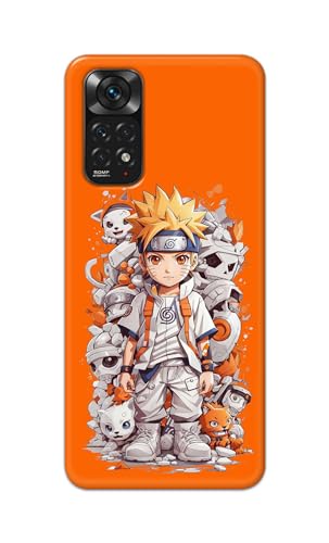 Image of Plastic Printfidaa Printed Hard Back Cover Case For Mi Redmi Note 11 4G Back Cover (Famous Anime Cartoon Character) -112