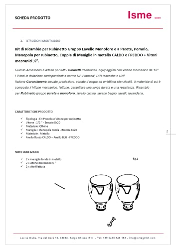 Schläfer 4502816 - Pomolo, Manopola per Gruppo