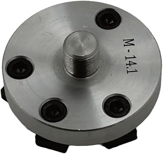 Back Plate M-14.1 Thread, 62mm Diameter for 65mm and 50mm 3-Jaw & 4-Jaw Self-Centering Chucks, Ideal for 3" & 4" Rotary Tables-14