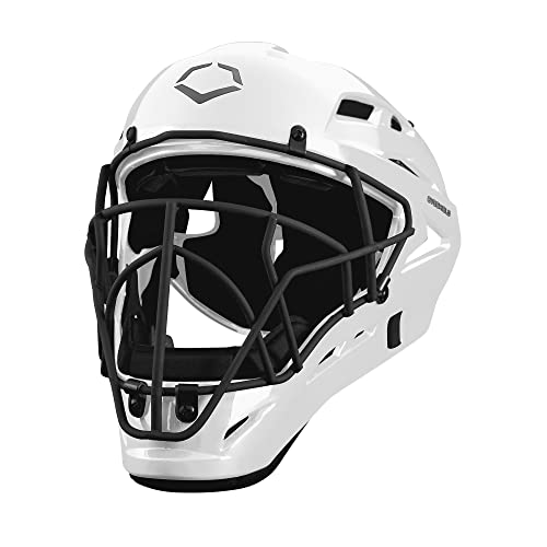 EvoShield Pro-SRZ™ Solid Catcher's Helmet - White/Black, Large/X-Large by EvoShield - Image 3