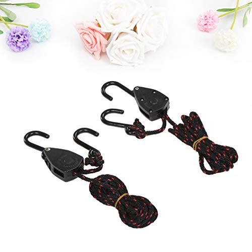 Garneck 2 peças de amarração de caiaque com catraca e gancho de corda ajustável para uso pesado, gan