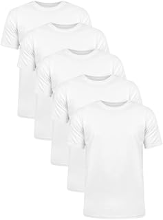 Kit 5 Camisetas Masculinas Básicas 100% Algodão Penteado
