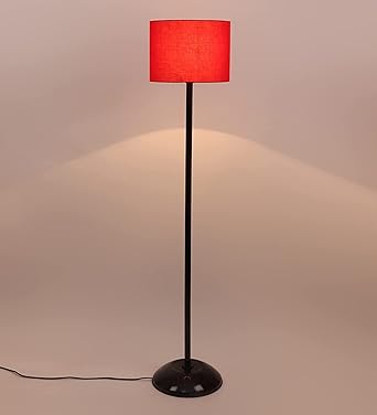 A N Traders Red Drum Metal Floor lamp Living Room Bedroom and Office Room Floor LAMP
