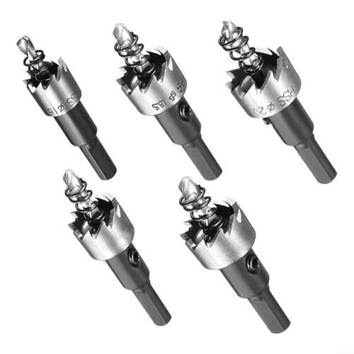 Stainless Steel Hole Expander Tool for Metal Sheets – 16mm to 200mm Adjustable Hole Enlarger, Includes Drill Bit Set for Door Viewer Installation, Compatible(16mm)