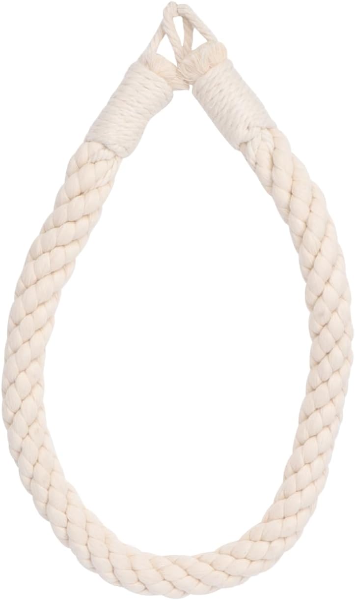 TEHAUX Wall Mounted Toilet Paper Holder Cotton Rope Roll Holder 23.62In Bathroom Tissue Organizer Rustic Farmhouse Decor