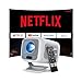 [Kompatibel with Netflix] Smart Beamer Native 1080P FHD 4K Unterstützung Projektor 800 ANSI Google Cts-Zertifizierung Auto Fokus and Keystone Android 13 Mini Projector, WiFi 6 & Bluetooth N300
