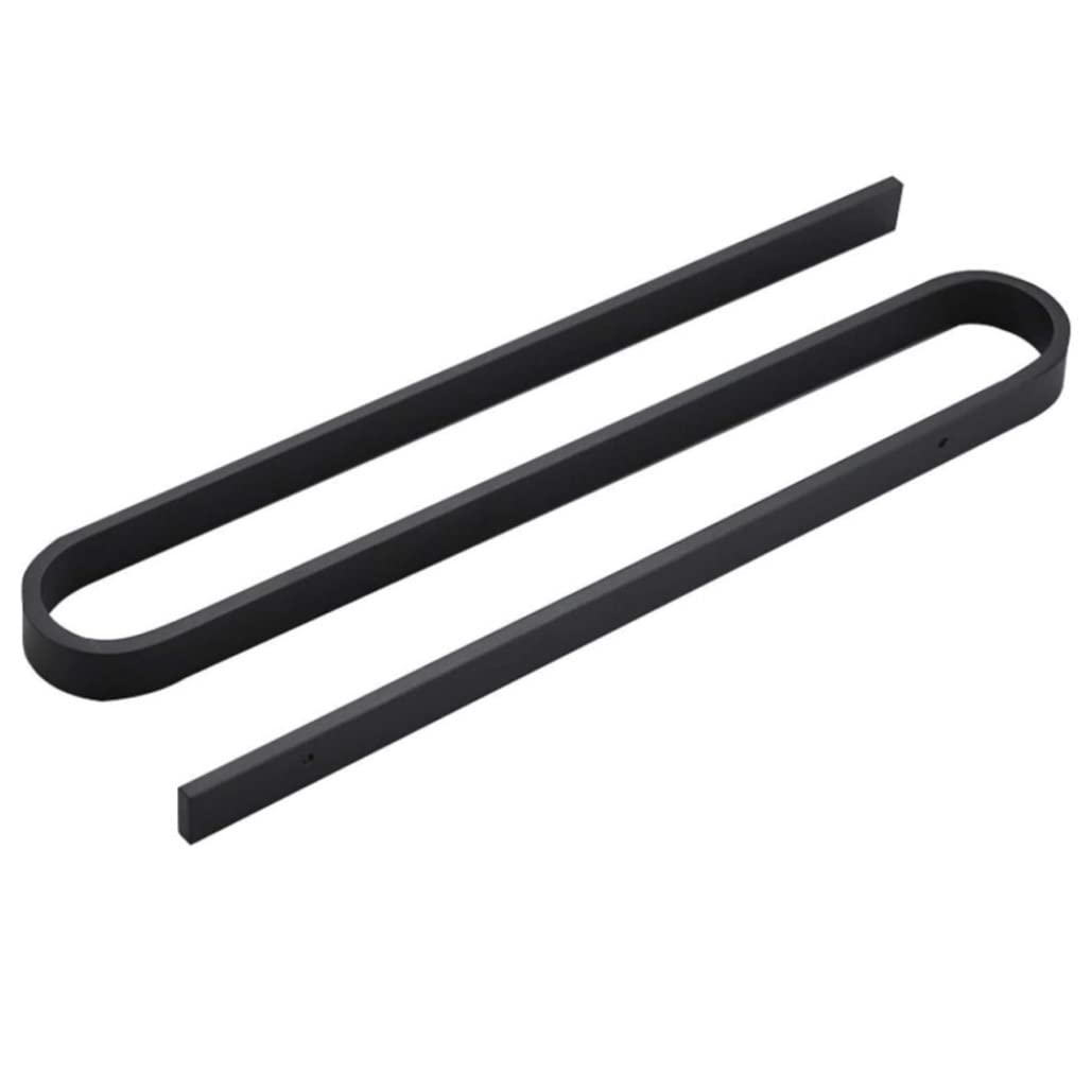 Porte-serviettes mural noir mat en aluminium space pour salle de bain