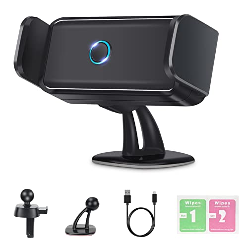 Soporte de teléfono móvil de inducción eléctrica, Soporte de teléfono de rotación de 360 ° para automóviles, Soporte de teléfono de automóvil Multifuncional Cover