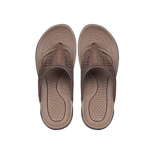 Image of Mens Flip Flops Comfort Sport Thong Sandals for Indoor Outdoor Casual Beach Flip Flops for Men with Arch Support