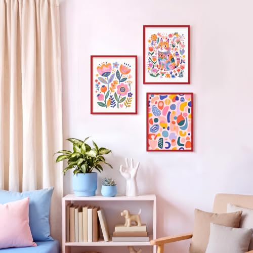 Image of LaVie Home 11x14 Picture Frame for Wall Display, 11 x 14 Red Picture Frame with HD Plexiglas, 11 by 14 Poster Frame 1 Pack, Display Frame for Vertical or Horizontal, Classic Collection