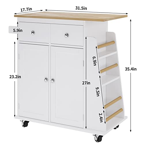sogesfurniture-Kitchen-Island-CartRolling-Storage-Trolley-Cart-with-Towel-Holder-and-Spice-Rack-Smooth-Lockable-Wheels-Adjustable-Shelves-2-Door-Cabinet sogesfurniture Kitchen Island CartRolling Storage Trolley Cart with Towel Holder and Spice Rack Smooth Lockable Wheels Adjustable Shelves 2 Door Cabinet