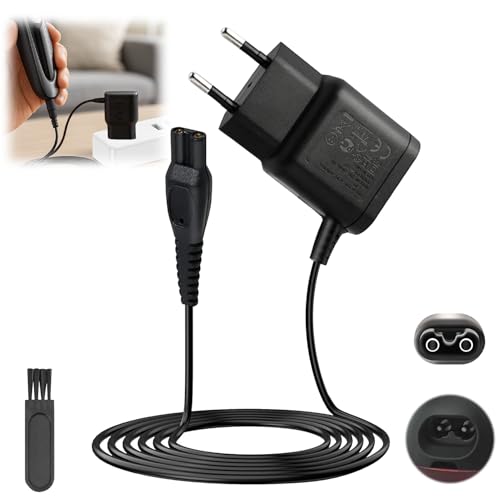 gsgfuis Chargeur Tondeuse Rasoir Électrique, Adaptateur Secteur pour Rasoir HQ8505 5000 MG5750 MG7790 MG7770 MG7720 BG5020, Cordon d’Alimentation pour...
