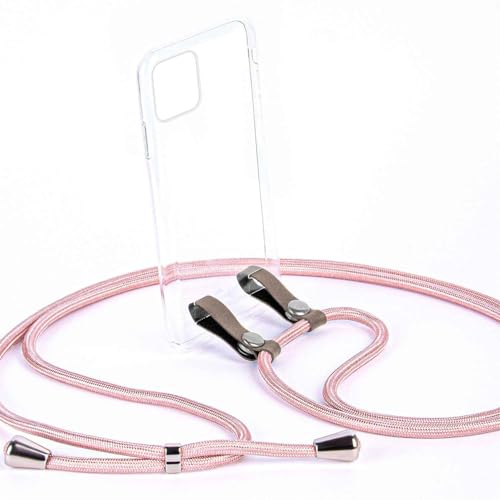 Coque Apple iPhone 13 mini avec cordon réglable or rose moex - 6