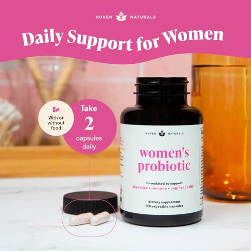 3-in-1 Womens Probiotic - 60 Servings - 12 Unique Strains, Prebiotics, D-Mannose, & Cranberry for Digestive Health, Vaginal Health & Immune Support - Prebiotics and Probiotics for Women | pH Balance