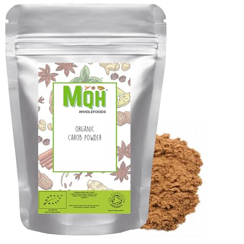 MQH Wholefoods - Organic Carob Powder | Pure & Vegan | Ideal for Baking, Hot Drinks, and Smoothies Premium Quality! (50g)