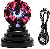 Mornajina Butterfly Plasma Ball Light 3 Inch, USB Magic Touch Sensitive Thunder Lightning Lamp for Parties, Decorations, Bedroom, Gifts