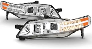 ACANII - For 2004-2008 Acura TL w/LED Signal DRL Projector Headlights Headlamps Left+Right Driver & Passenger Side